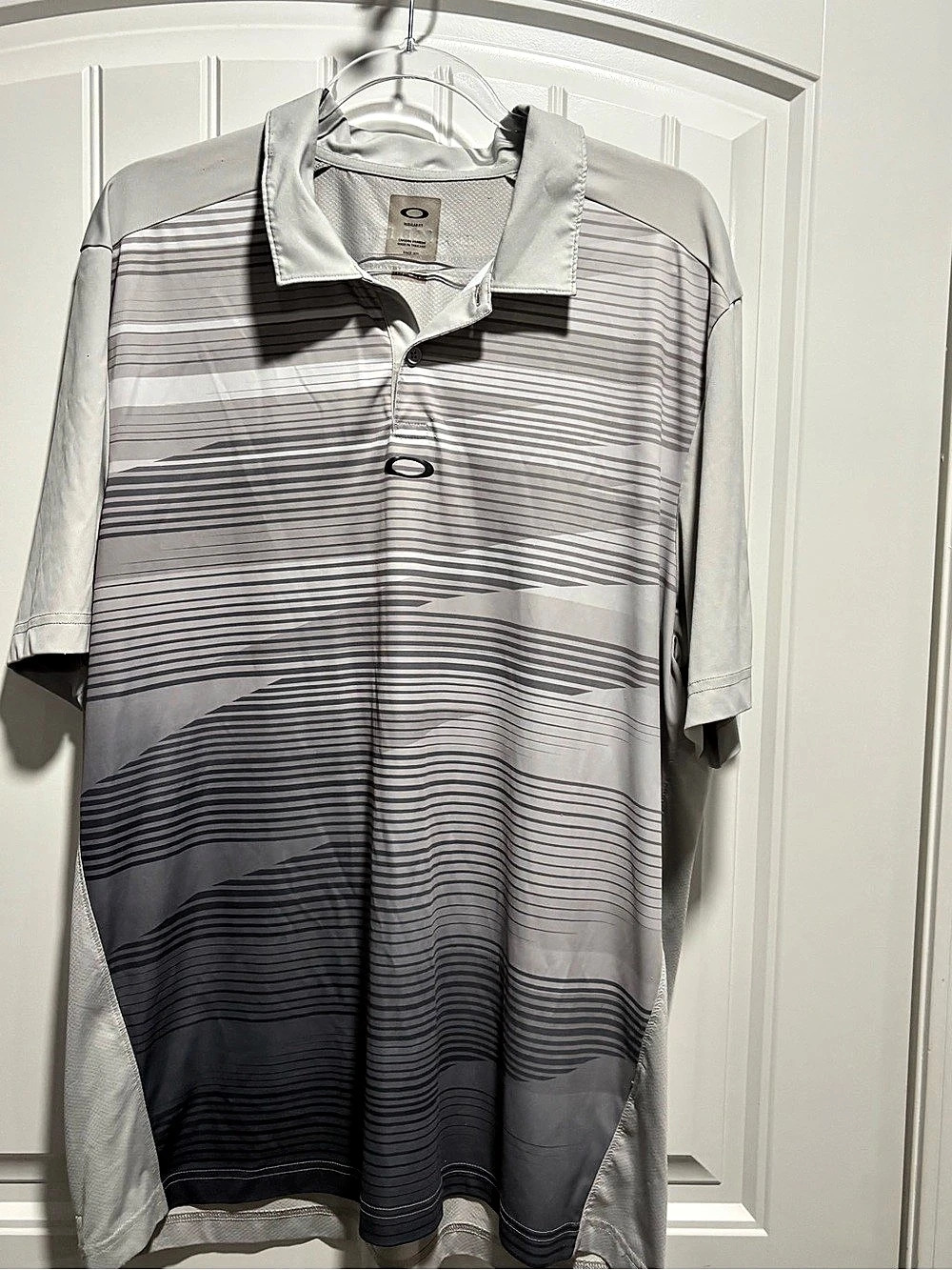 Oakley Divisional Stripe Performance Golf Polo Gray 2XL